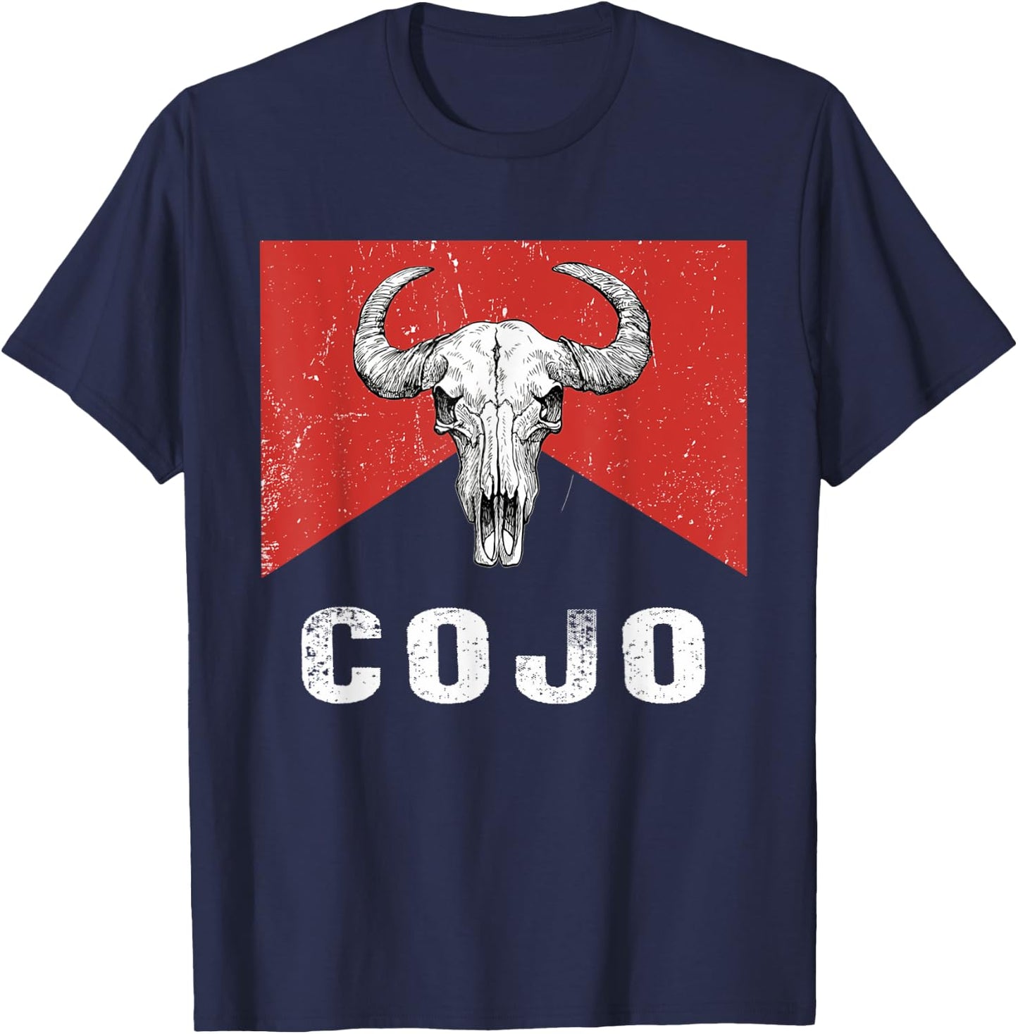 Retro Cojo Johnson Bull Skull Music Country 70s Cowboy Boots T-Shirt - T-Shirt | Navy