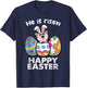 Happy Easter Cat Lover He Is Risen Egg Hunting Kitten Kitty Men Women Girls Kids T-Shirt - T-Shirt | Navy