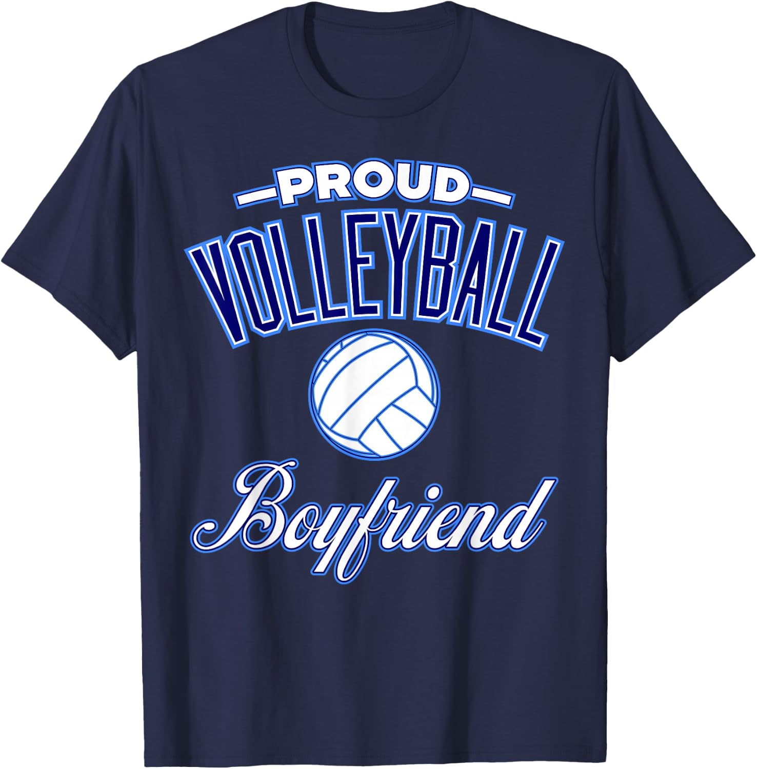 Volleyball Boyfriend Shirt T-Shirt - T-Shirt | Navy