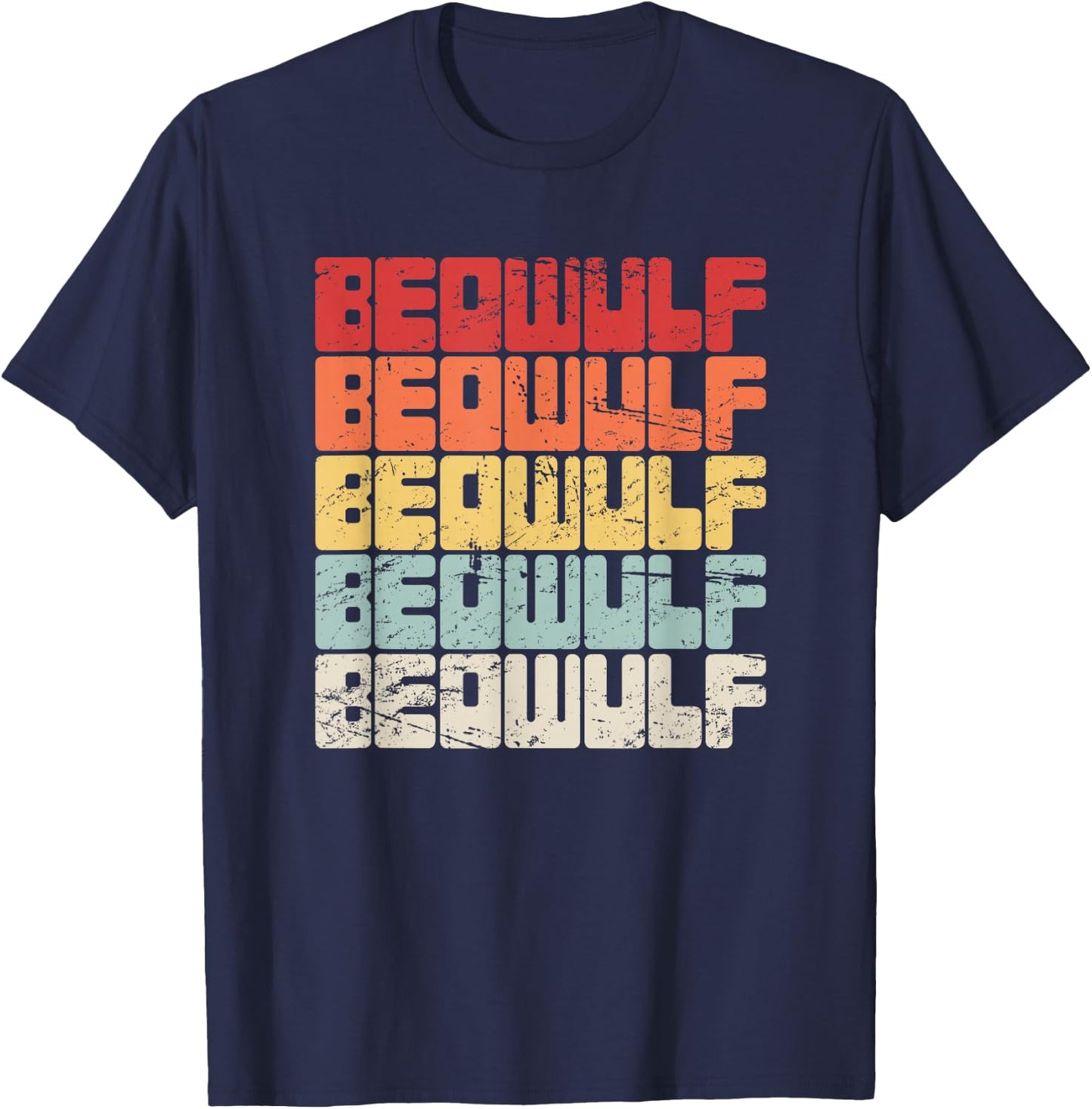 Retro English Literature Beowulf T-Shirt - T-Shirt | Navy