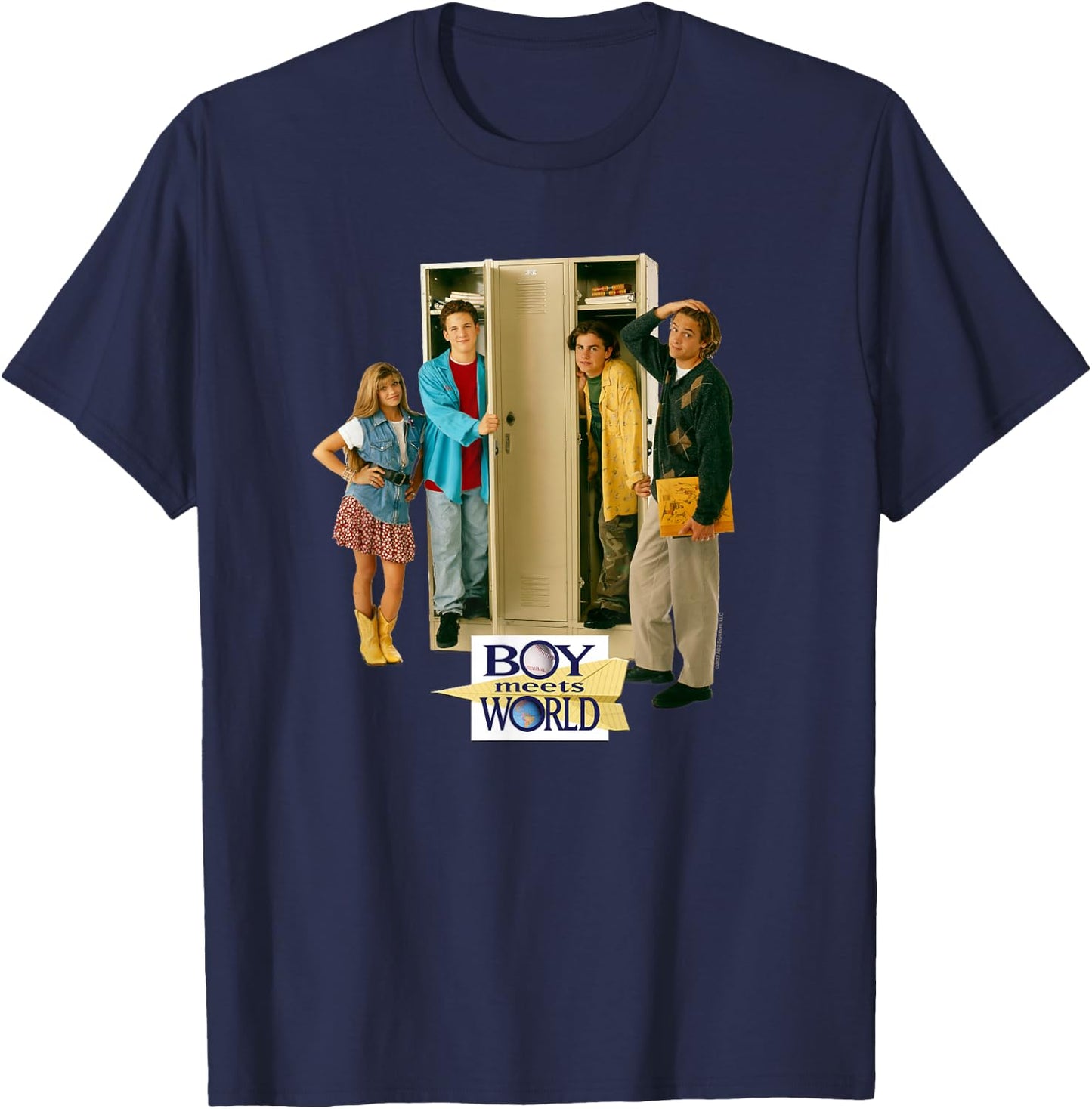 Boy Meets World Cast at Lockers T-Shirt - T-Shirt | Navy