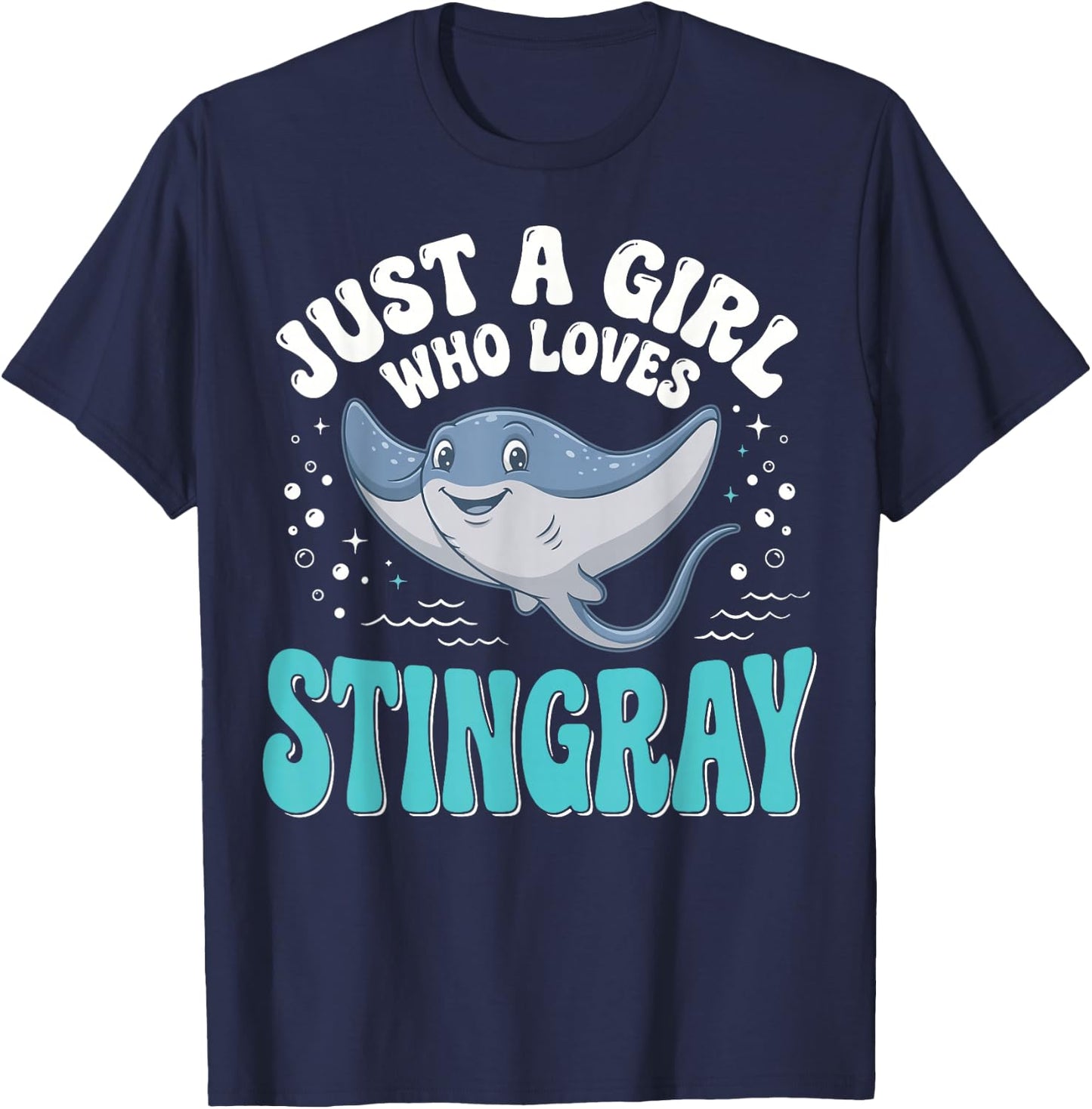 Just A Girl Who Loves Stingray T-Shirt - T-Shirt | Navy