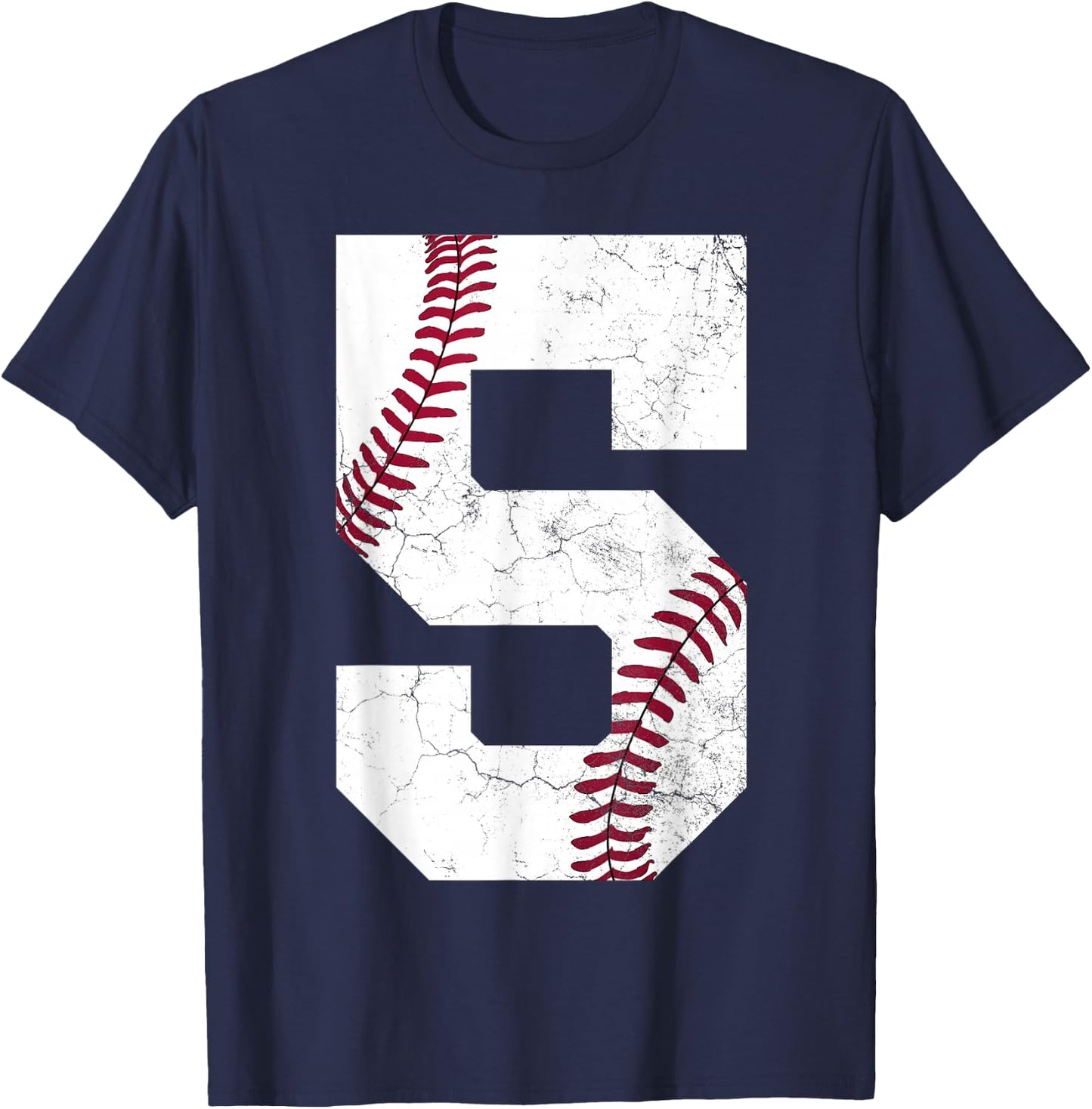 5th Birthday Gift Baseball Shirt Boys Kids Five 5 2020 T-Shirt - T-Shirt | Navy