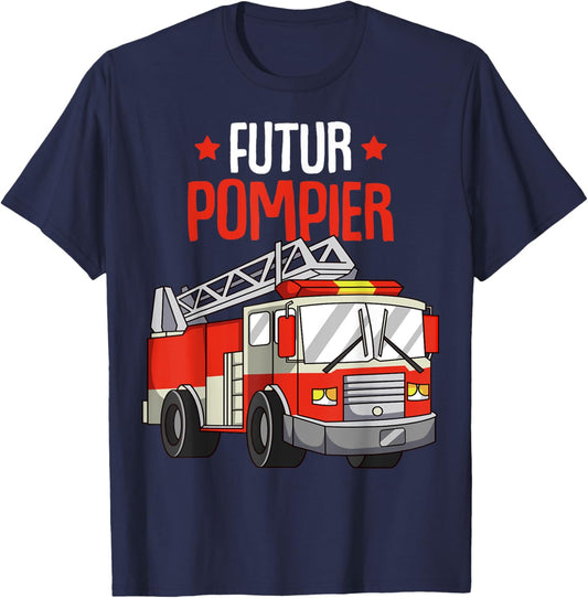 Future Fireman Child , Black, S T-Shirt - T-Shirt | Navy
