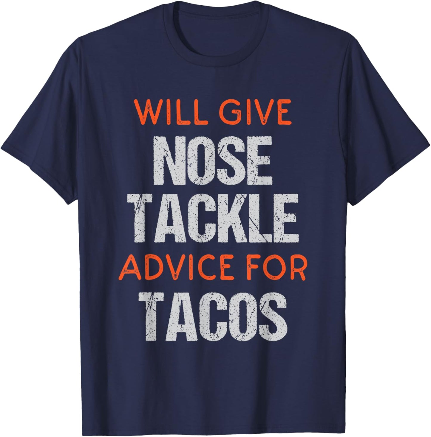 Funny Football Player Defensive Nose Tackle Position Gifts T-Shirt - T-Shirt | Navy