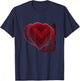 Valentine's Day throw pillow, Love heart, Red heart pillow T-Shirt - T-Shirt | Navy