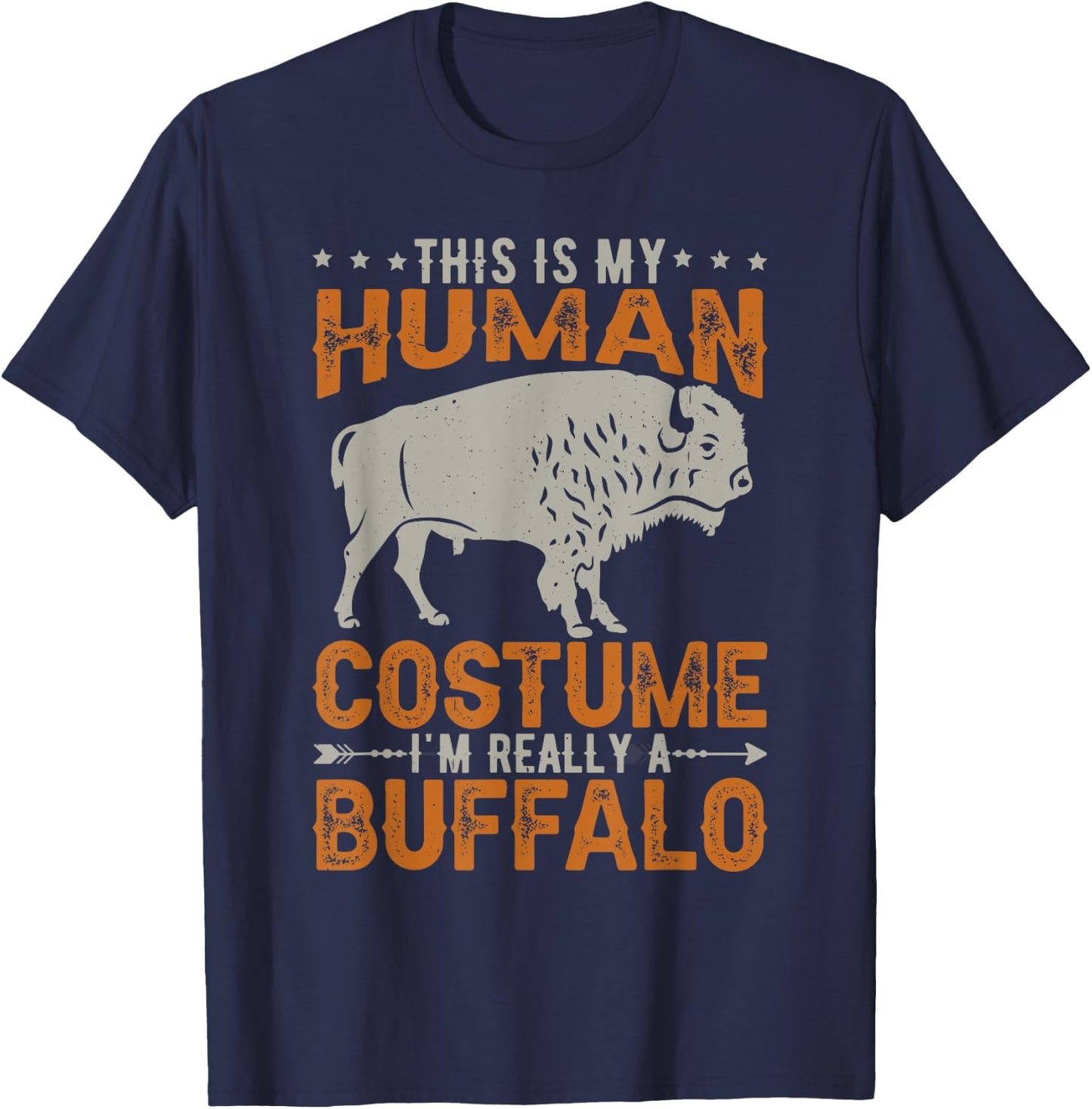 Retro Bison Buffalo Men T-Shirt - T-Shirt | Navy