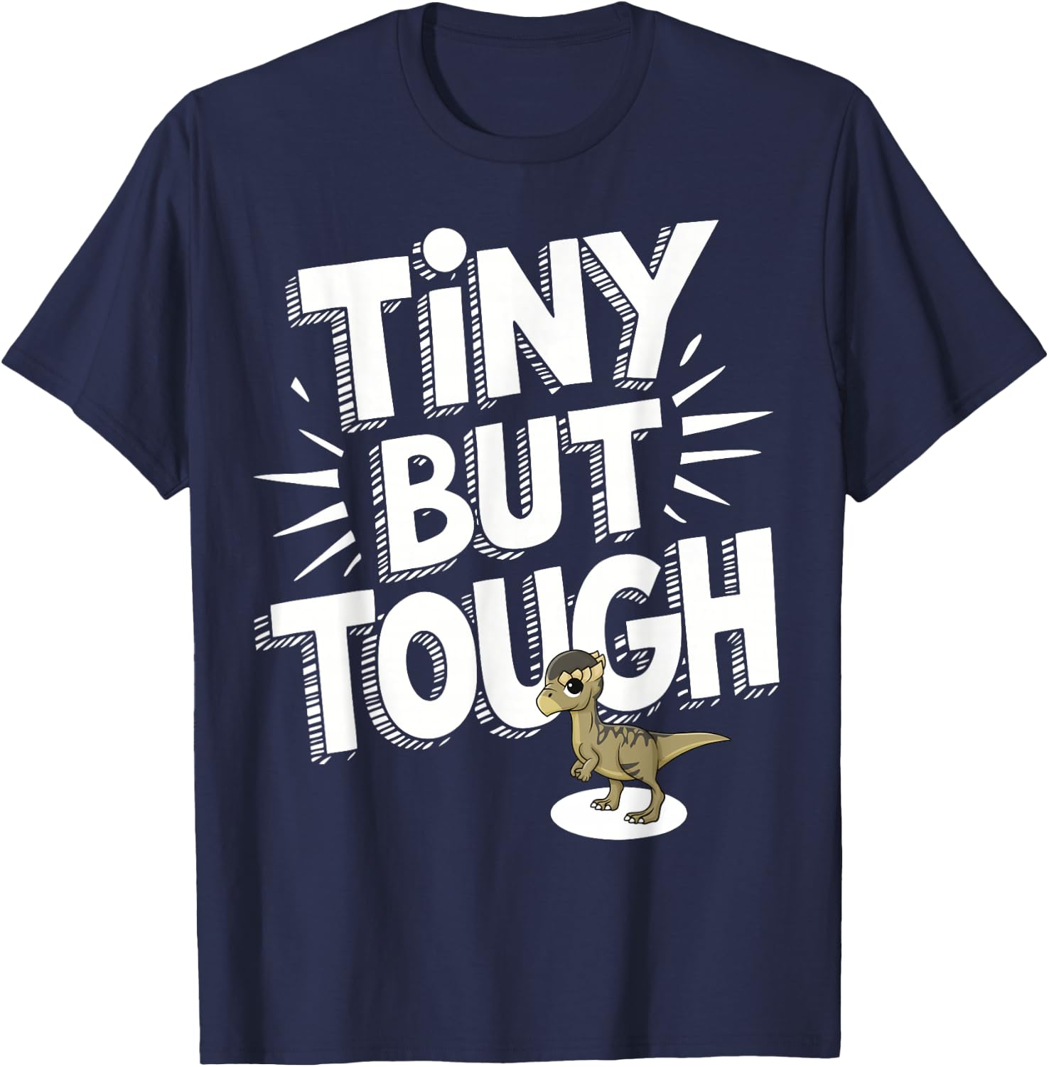 Pachycephalosaurus Tiny Tough Dinosaur T-Shirt - T-Shirt | Navy