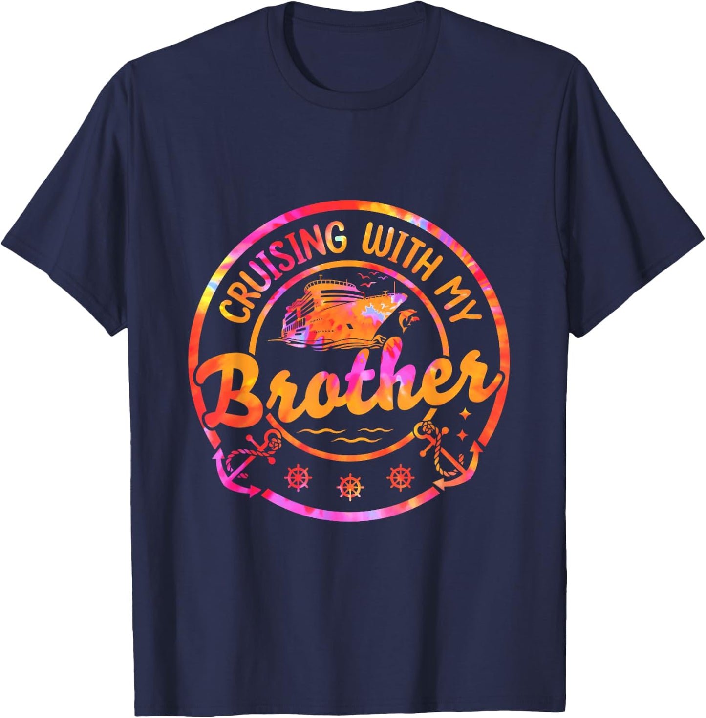 Cruise Vacation Matching Siblings Cruising with My Brother T-Shirt - T-Shirt | Navy