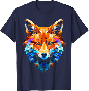 Fox Animal Zoo Kunstwerk Fuchs T-Shirt - T-Shirt | Navy