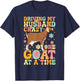 Driving My Husband Crazy One Goat At A Time Groovy Goat Wife T-Shirt - T-Shirt | Navy