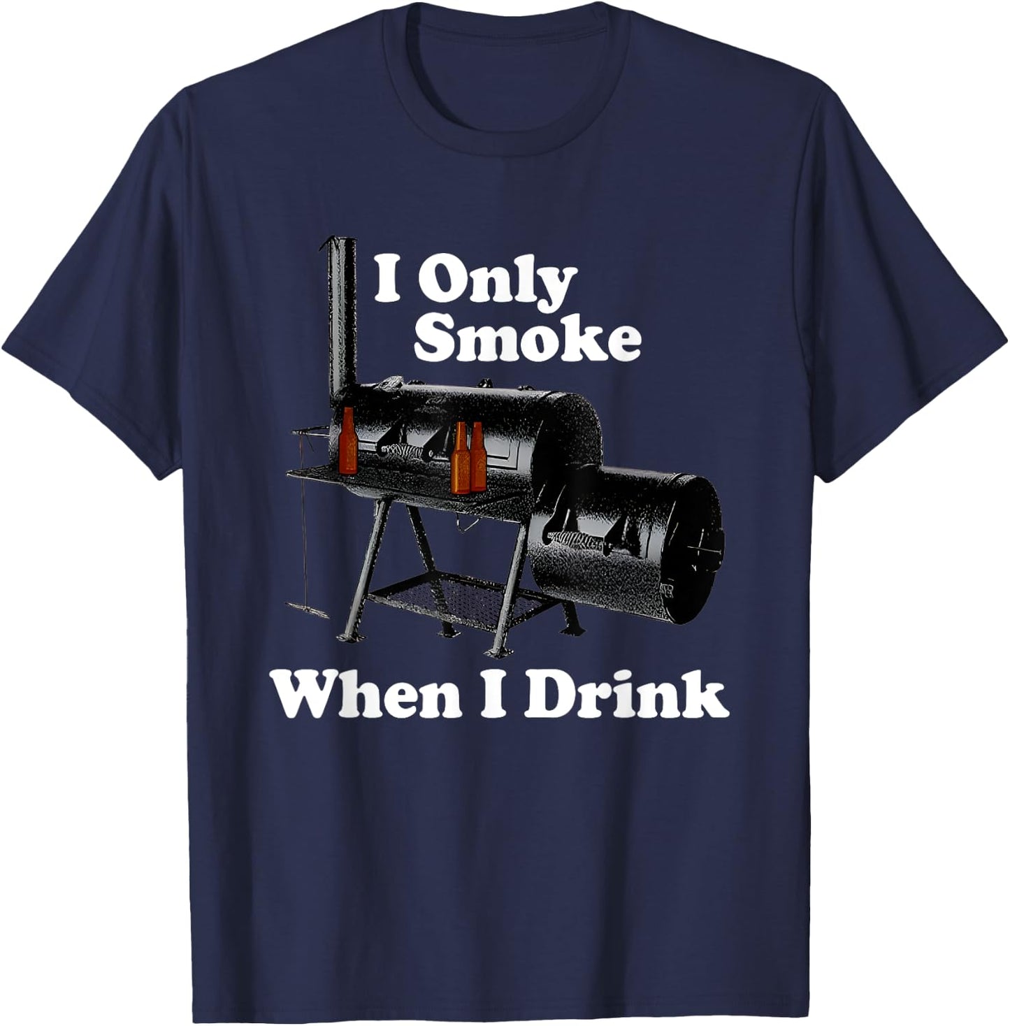 I Only Smoke When I Drink T-Shirt - T-Shirt | Navy