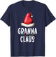 Family Granna Claus Christmas Santa's Pajama Matching T-Shirt - T-Shirt | Navy
