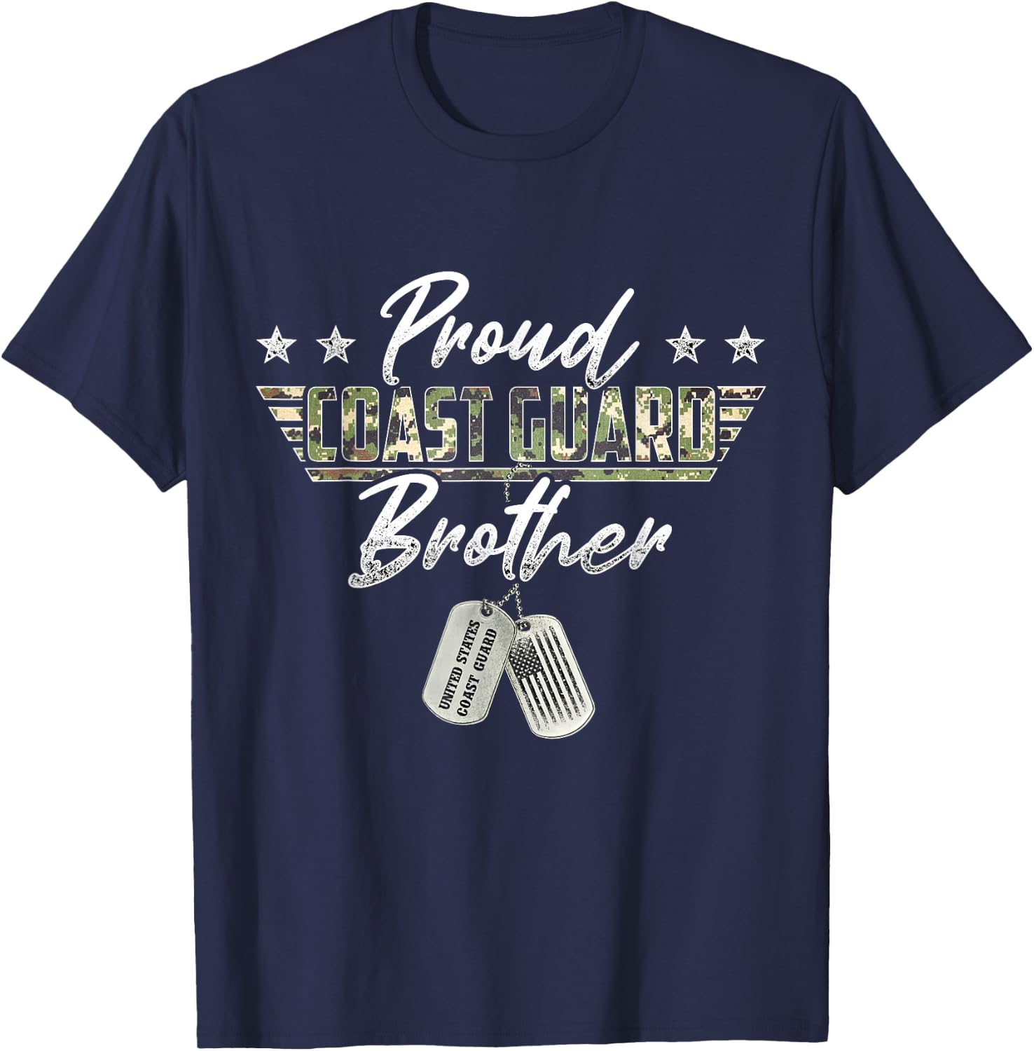Proud Coast Guard Brother American Military Gifts T-Shirt - T-Shirt | Navy