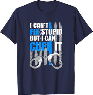 Funny Cop Gift - Handcuffs Police Law Enforcement T Shirt T-Shirt - T-Shirt | Navy