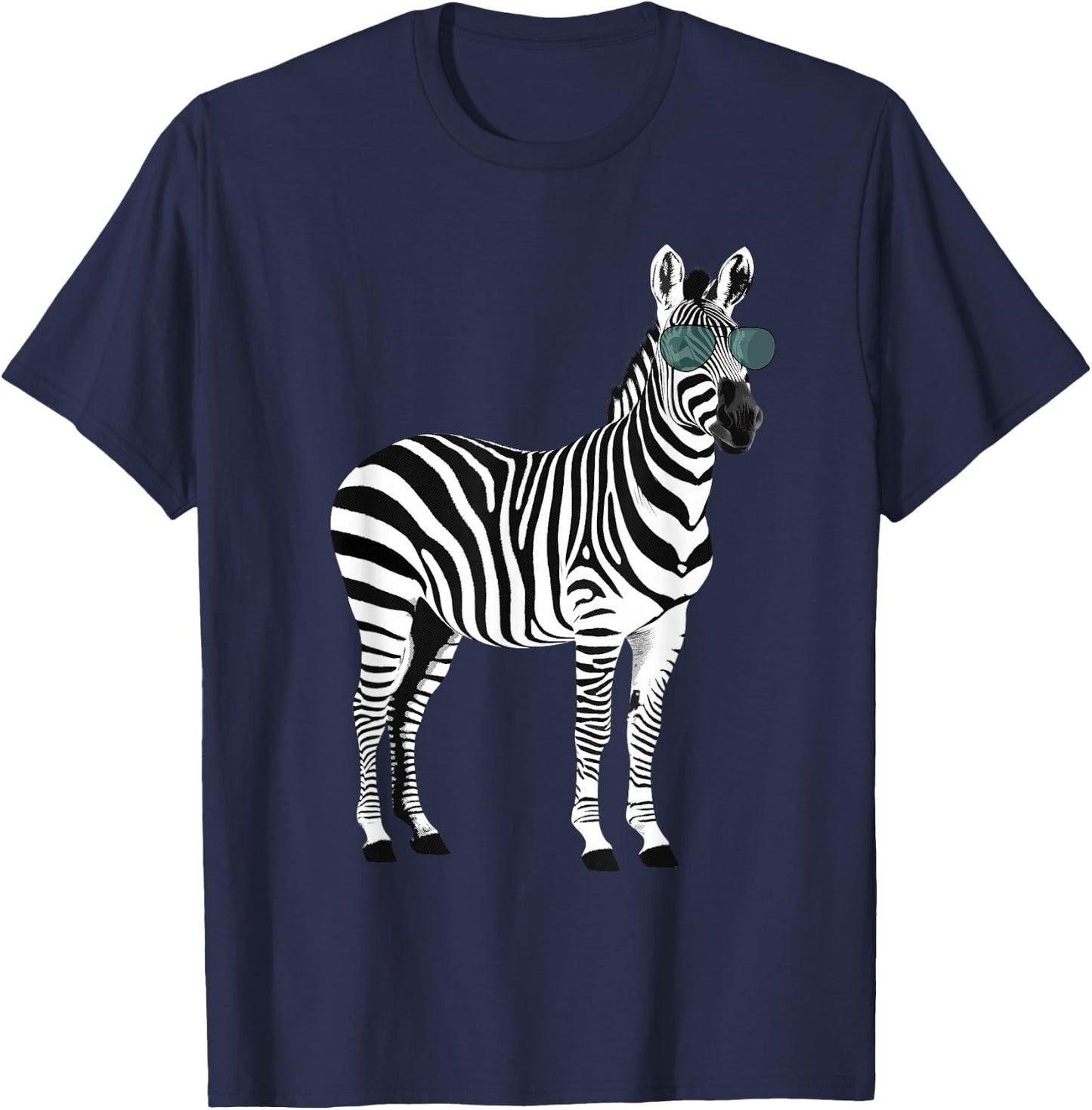 Funny Zebra Design Women Boy Girl Animal Zebra Lover T-Shirt - T-Shirt | Navy
