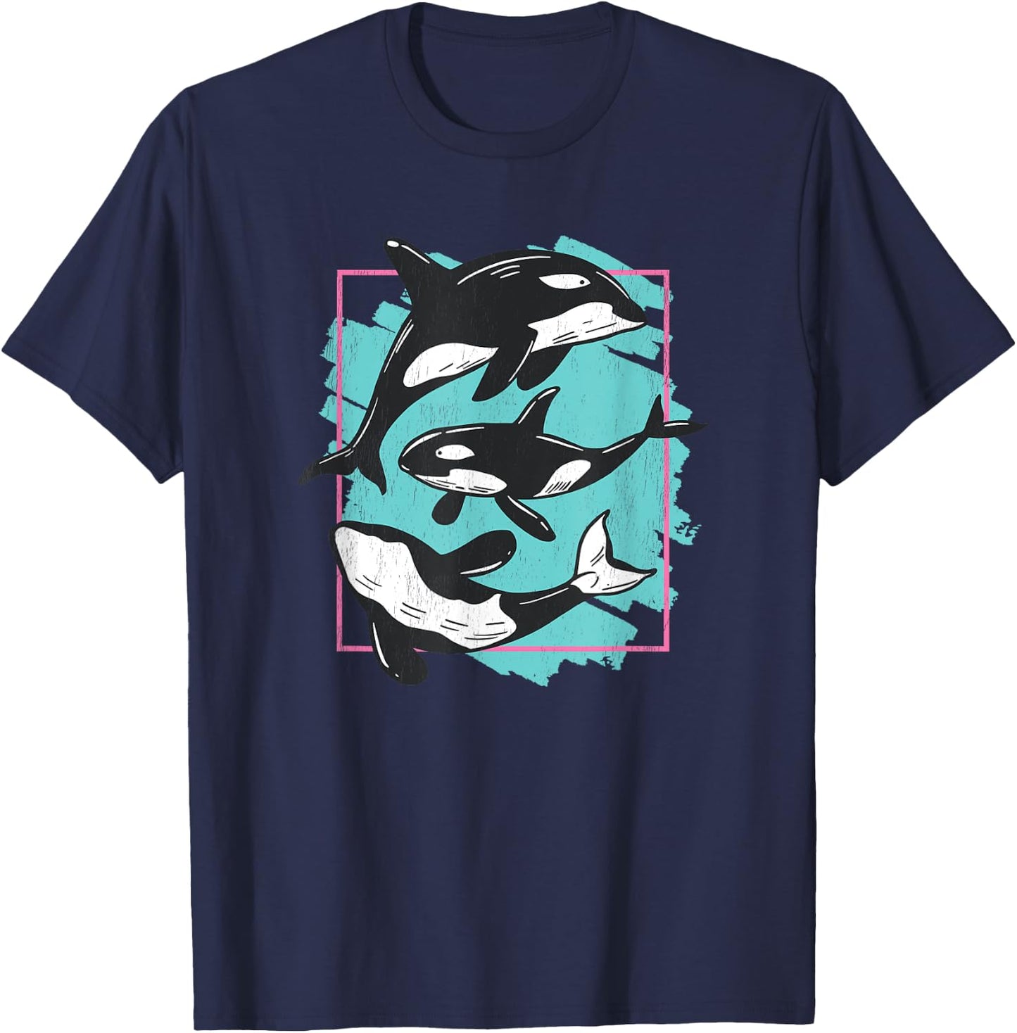 Save The Ocean Orca Whale Sea Life Friends graphic T-Shirt - T-Shirt | Navy