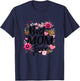 Best Mom Ever Floral Mom Mother's Day Leopard Print Mom Life T-Shirt - T-Shirt | Navy