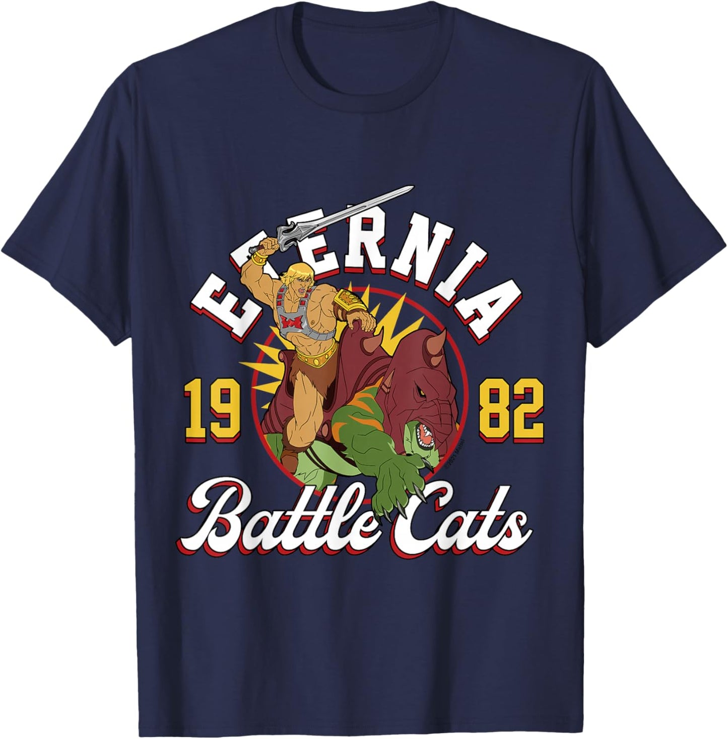 The Masters of the Universe - Eternia Battle Cats 1982 , black T-Shirt - T-Shirt | Navy