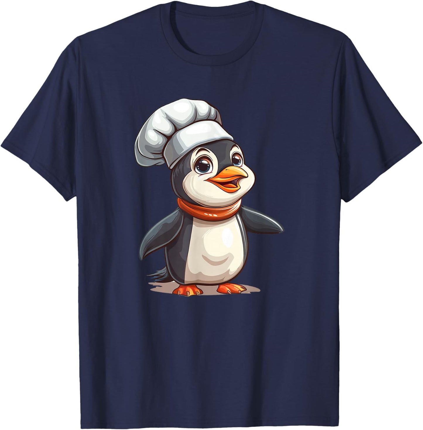 Penguin Chef - Penguin Kawaii T-Shirt - T-Shirt | Navy