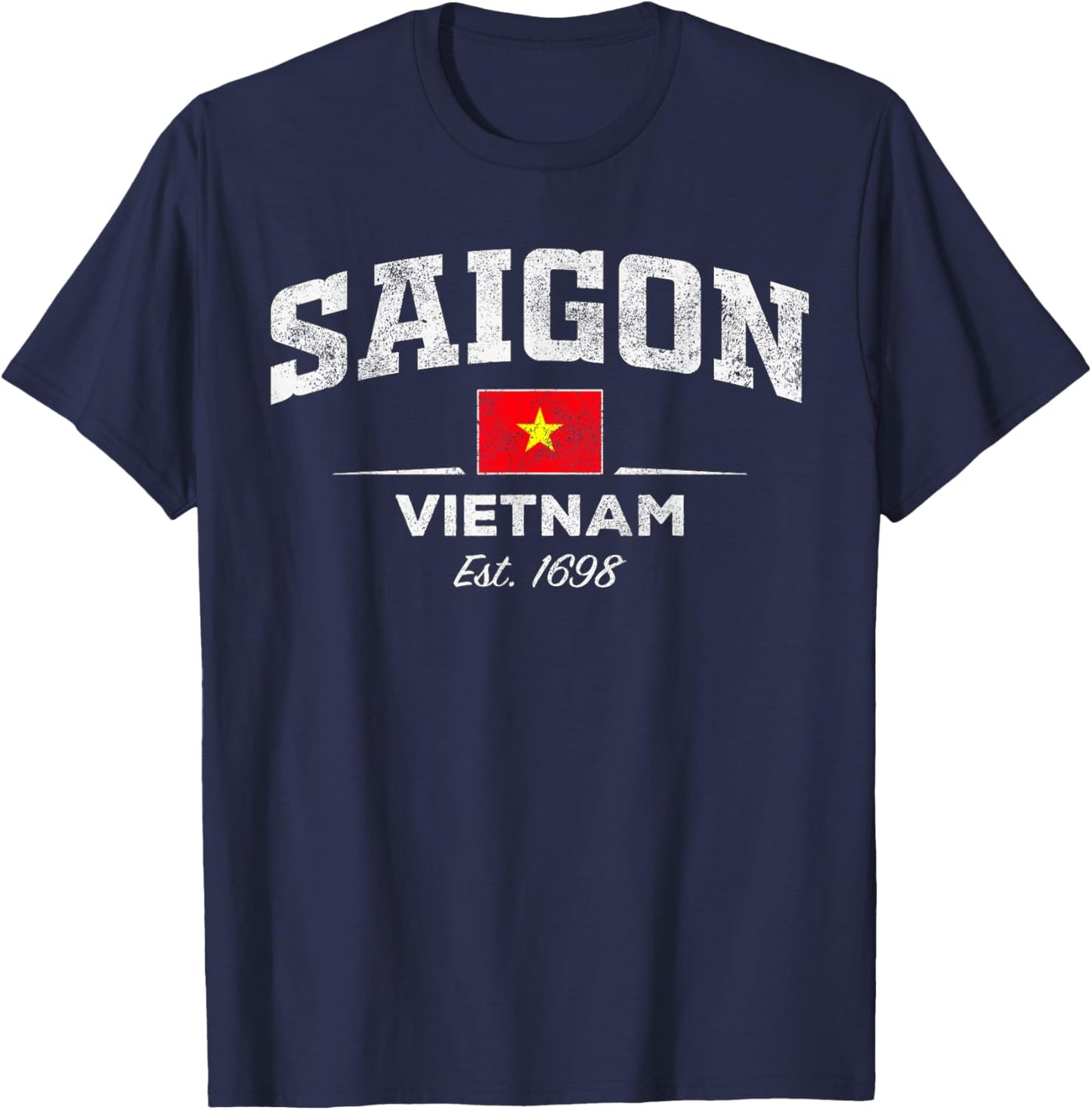 Saigon / Ho Chi Minh City Vietnam , Black, S T-Shirt - T-Shirt | Navy