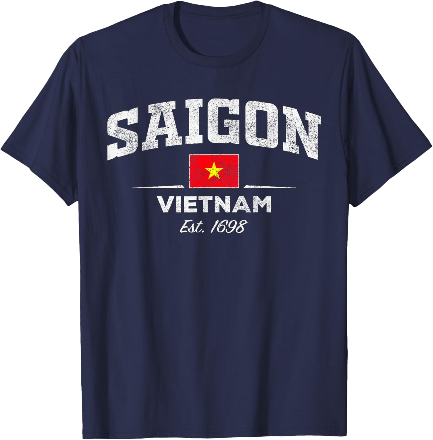 Saigon / Ho Chi Minh City Vietnam , Black, S T-Shirt - T-Shirt | Navy