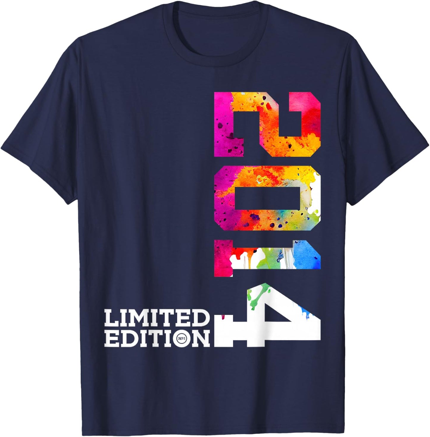10 YEARS 10TH BIRTHDAY LIMITED EDITION 2014 , black T-Shirt - T-Shirt | Navy