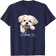 Maltese Love – Cute Small Dog Lover Gift T-Shirt - T-Shirt | Navy
