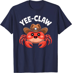 Yee Claw Funny Crab Cajun Maryland Seafood Festival Lobster T-Shirt - T-Shirt | Navy