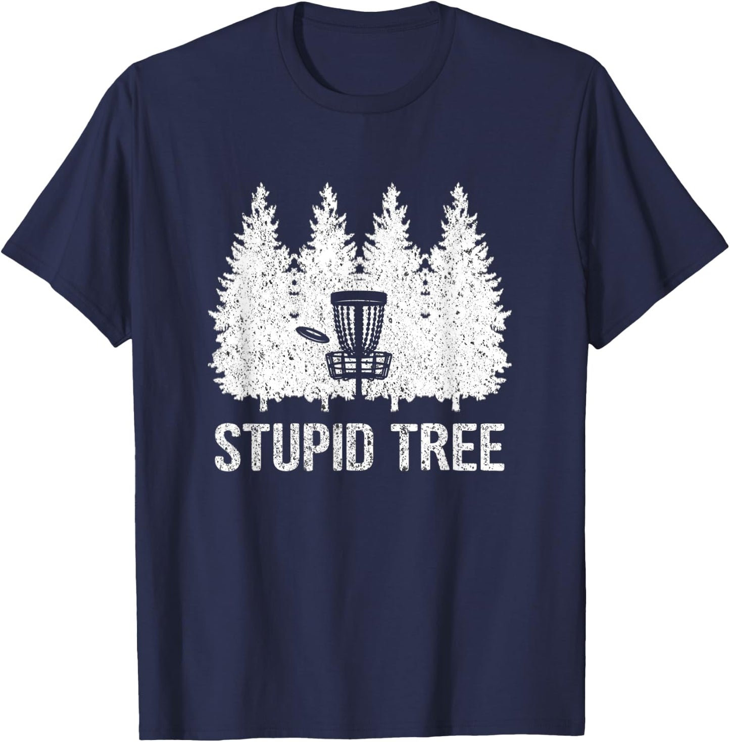 Stupid Tree Disc Golf T-Shirt - T-Shirt | Navy