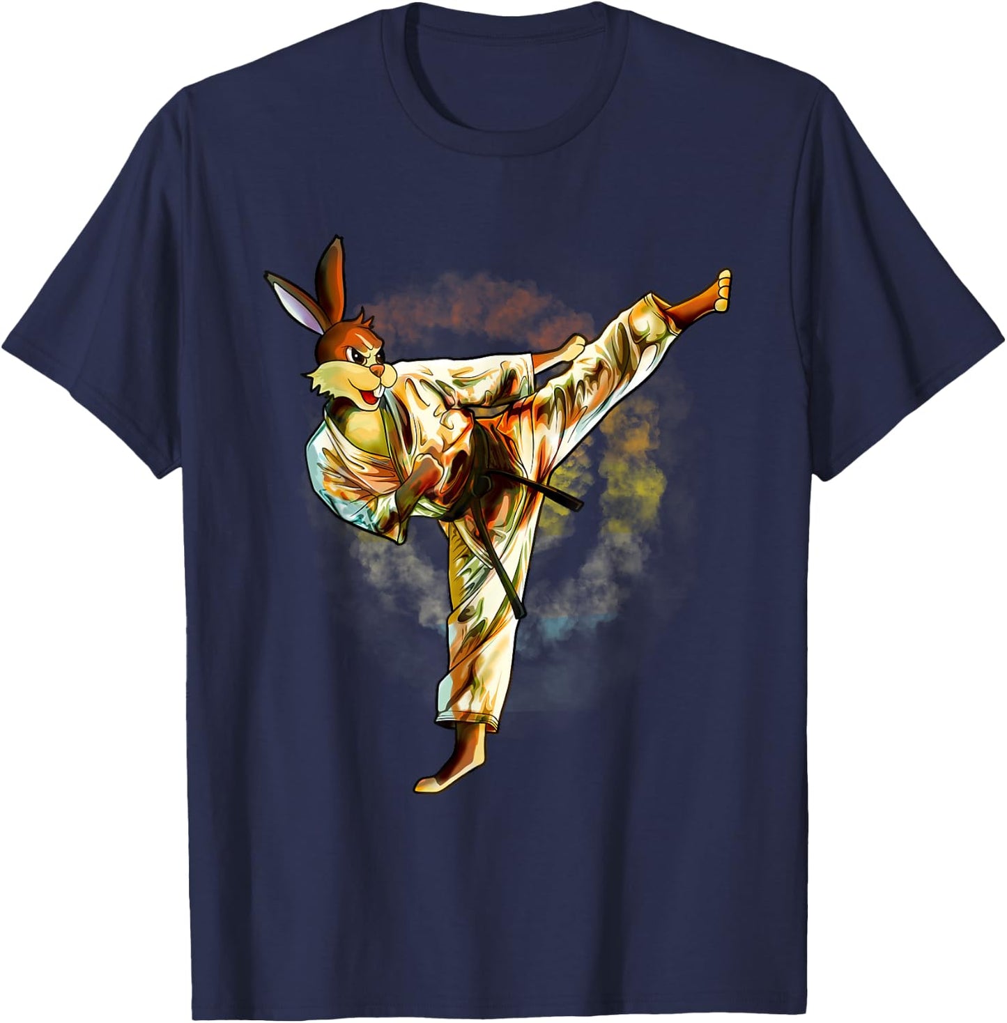 Karate Rabbit Easter Bunny T-Shirt - T-Shirt | Navy