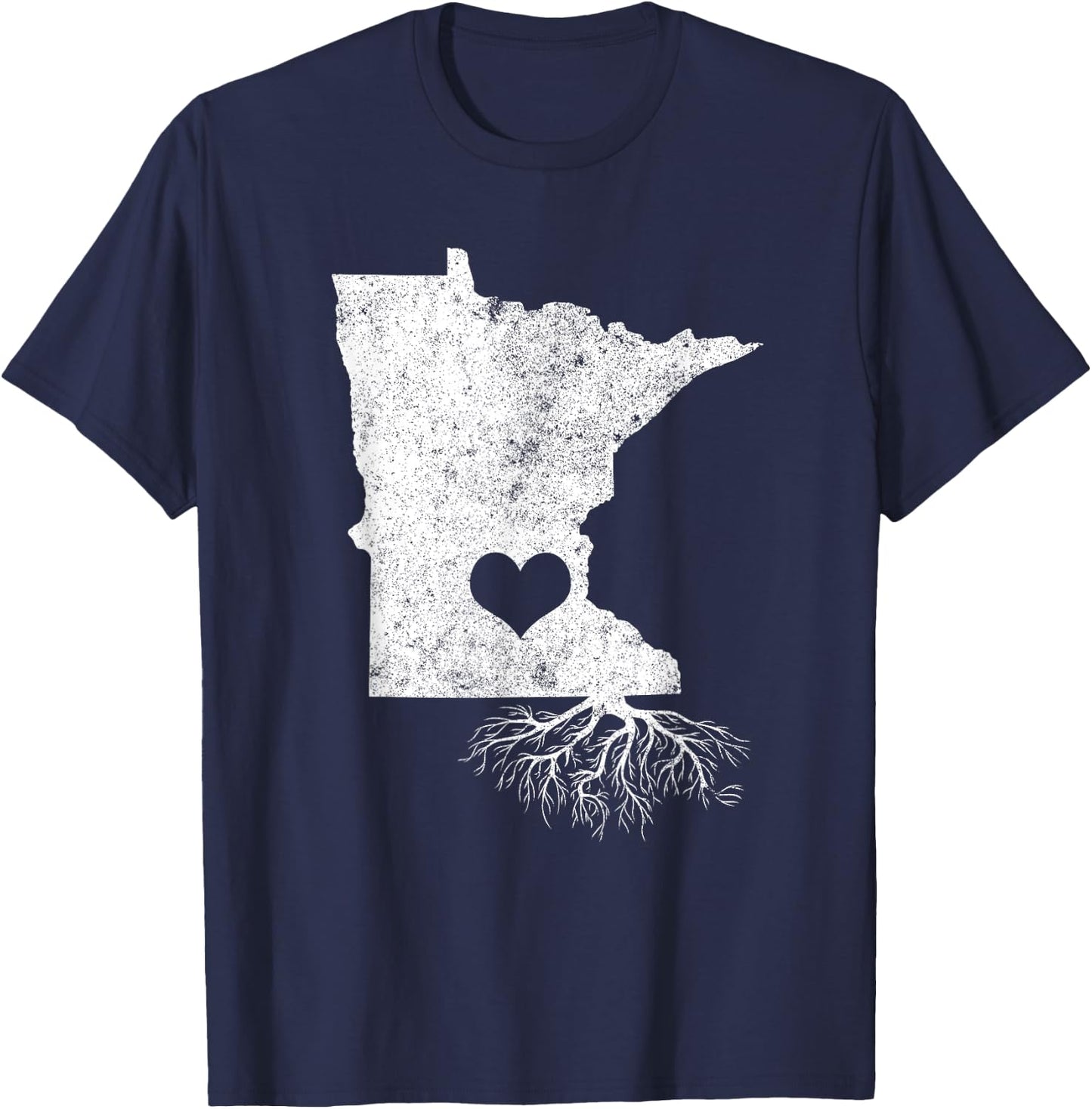 Minnesota Roots Shirt: I Love Minnesota With Roots T-Shirt - T-Shirt | Navy