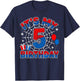 Its My 5th Birthday Boy 5 Year Old Spider Web Birthday Party T-Shirt - T-Shirt | Navy