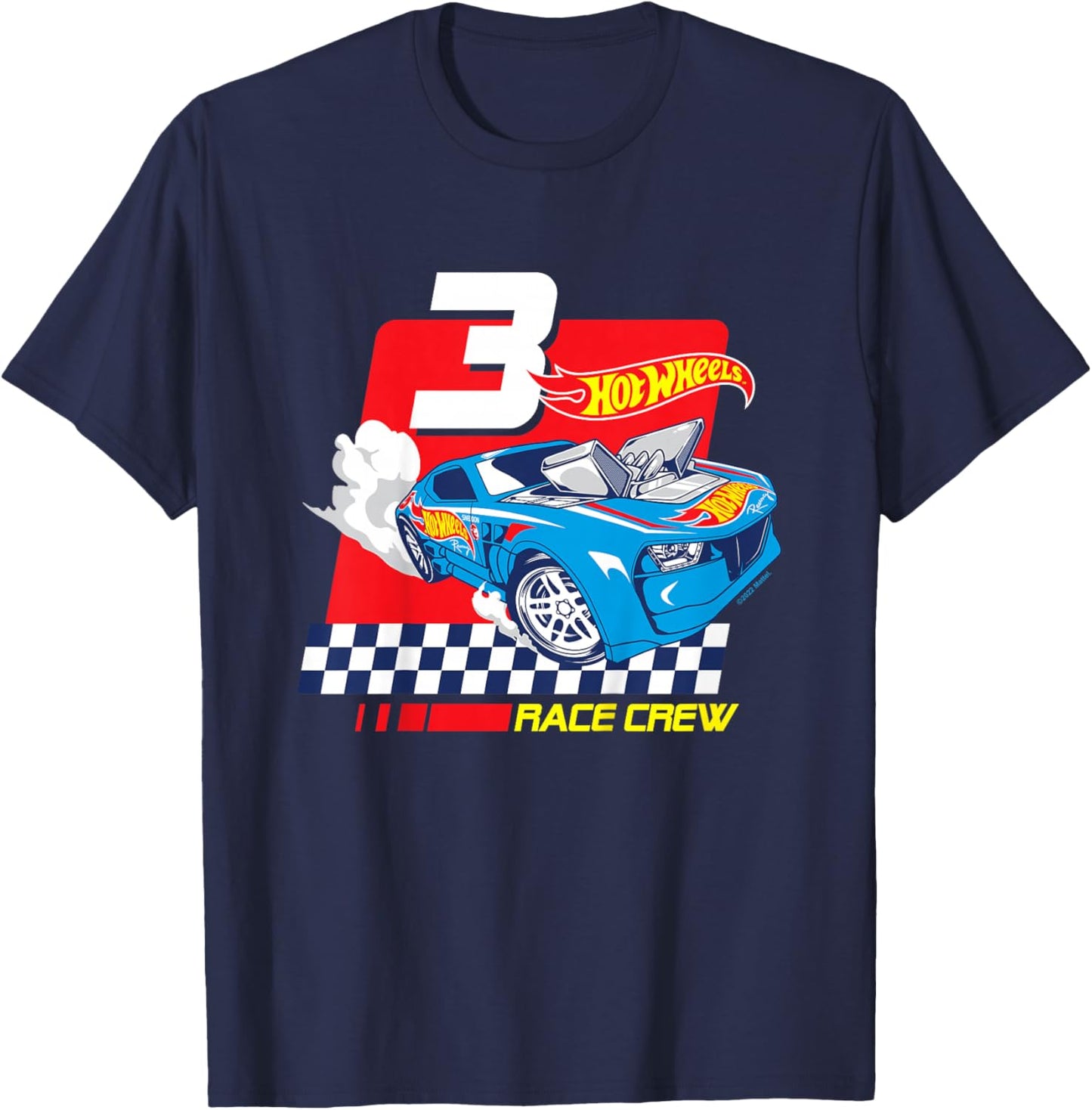 Children's Hot Wheels Race Crew 3 Years Old , black T-Shirt - T-Shirt | Navy