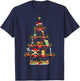 Funny Pirate Xmas Lighting Pirate Christmas Tree T-Shirt - T-Shirt | Navy