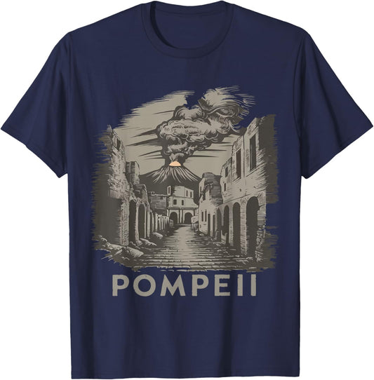 Italy Volcano Pompeii Outfit Roman Empire Souvenir T-Shirt - T-Shirt | Navy