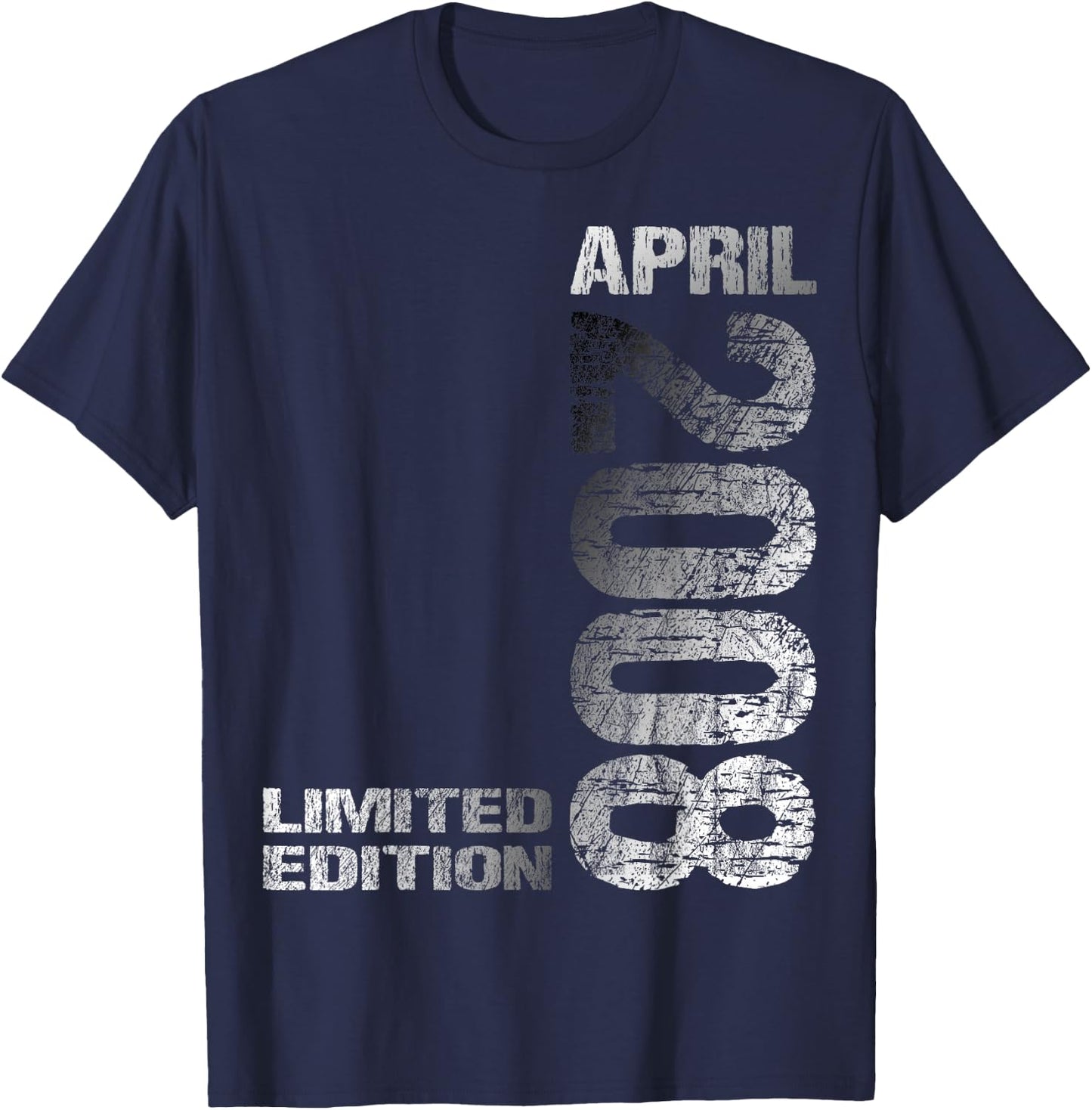 April 2008 Junge Mädchen 18. Geburtstag Limited Edition 18 T-Shirt - T-Shirt | Navy