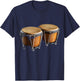 Bongos Music Instrument Motif Artwork Bongos T-Shirt - T-Shirt | Navy