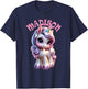 Madison Cute Unicorn Design for Girls Name Madison T-Shirt - T-Shirt | Navy