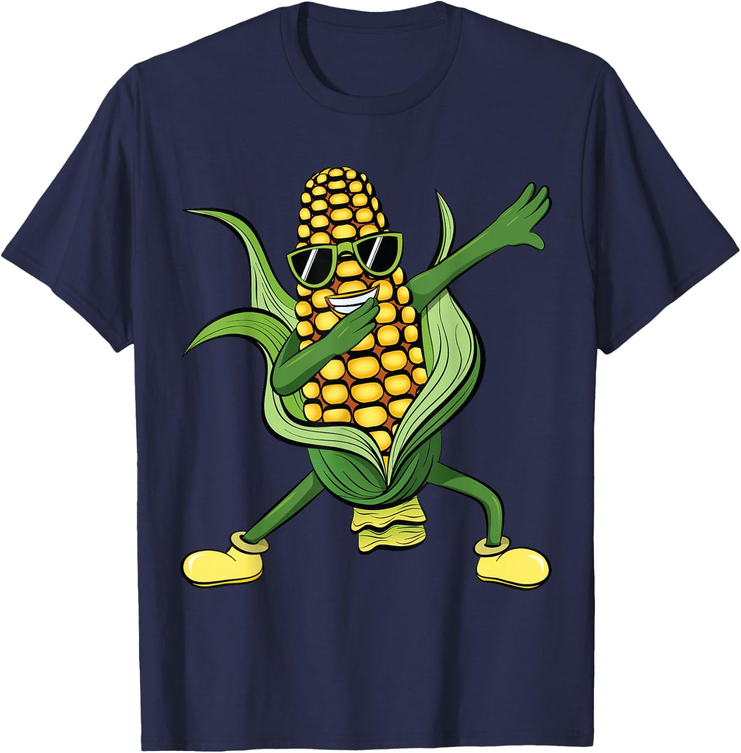 Dabbing Corn Cob | Dancing Corn Farm Farmer Gift T-Shirt - T-Shirt | Navy