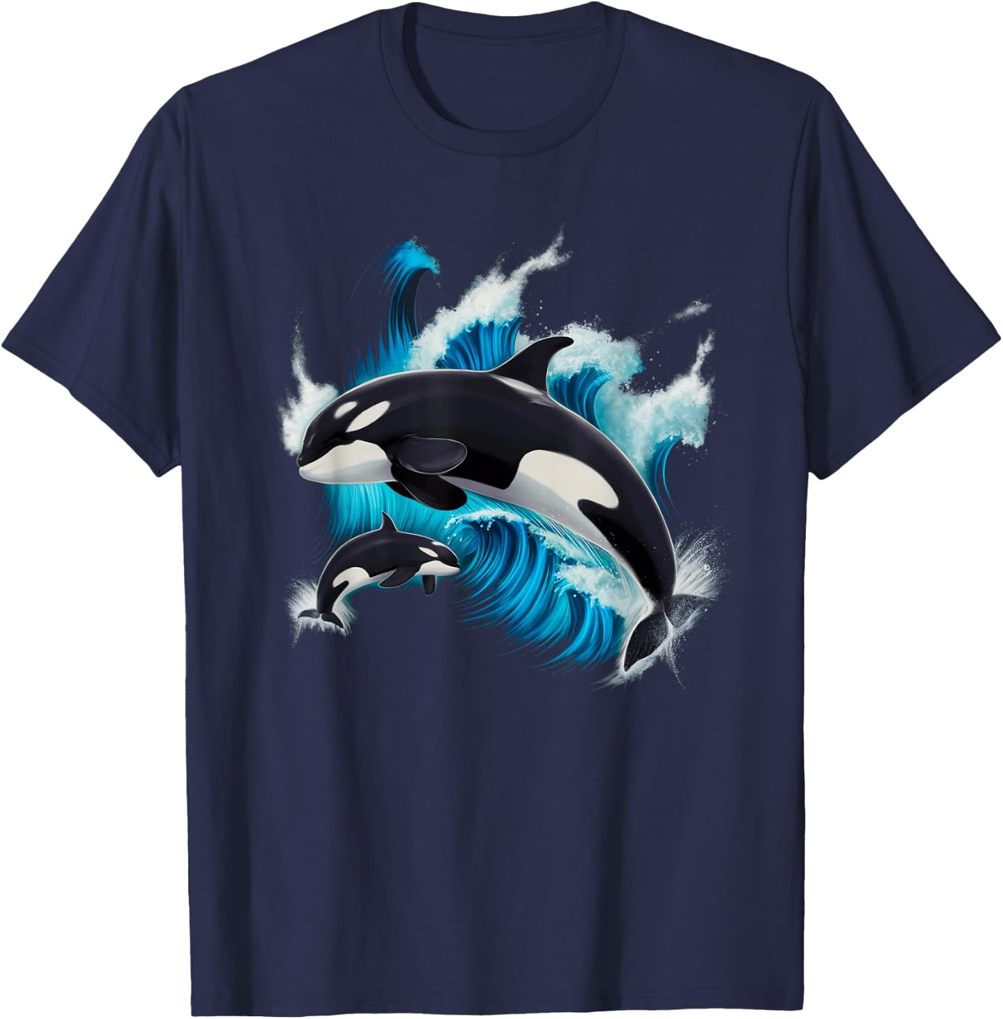 Beautiful Kids Whale Orca T-Shirt - T-Shirt | Navy