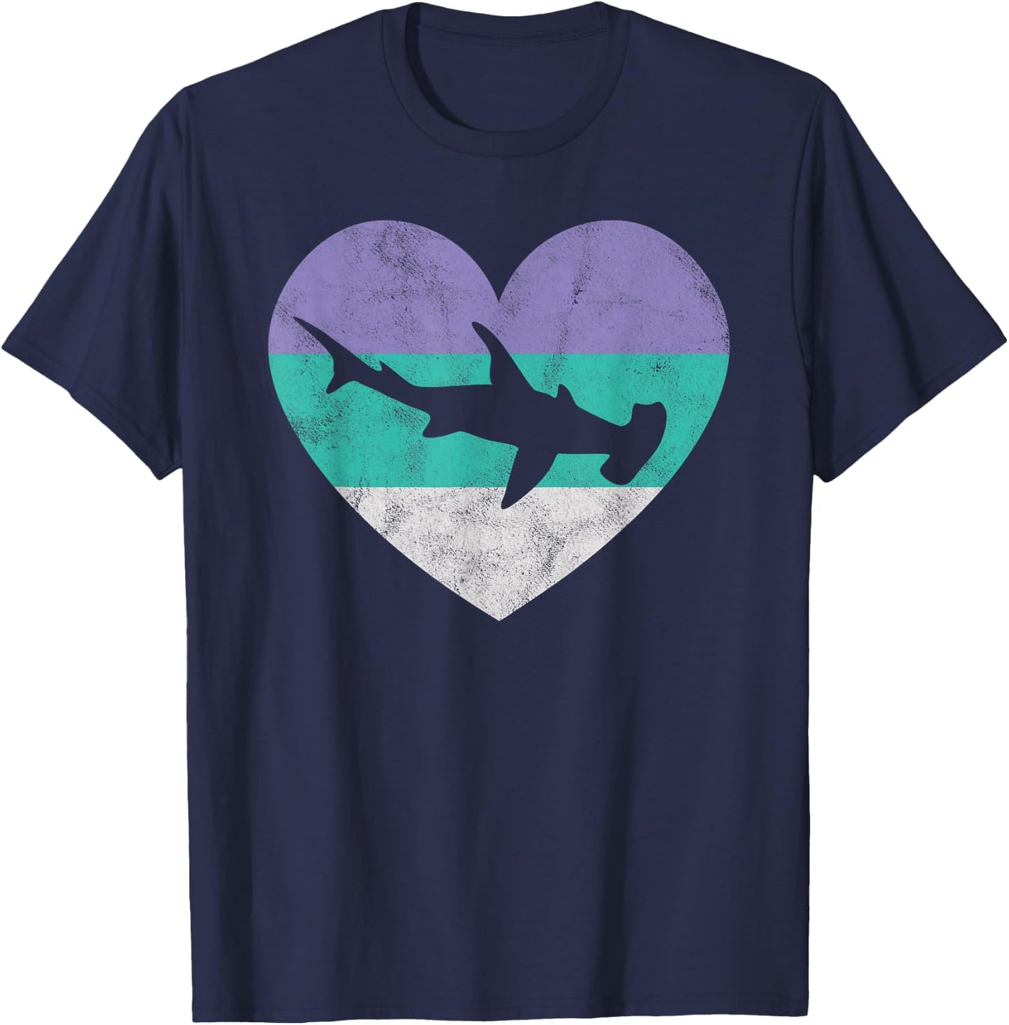 Hammerhead Shark Gift & Girls Retro Cute T-Shirt - T-Shirt | Navy