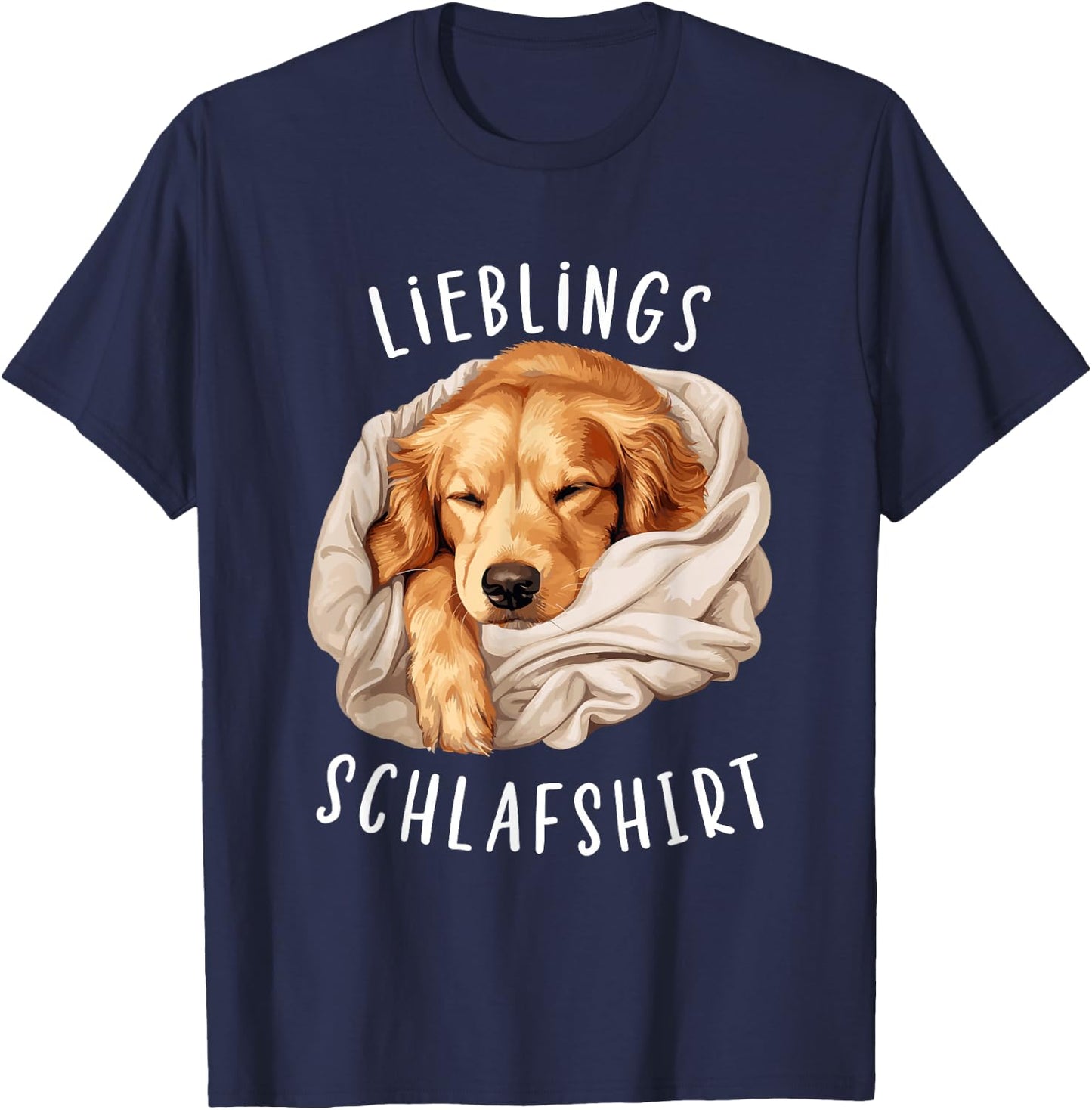 Dog Official Favourite Sleep Shirt Golden Retriever T-Shirt - T-Shirt | Navy