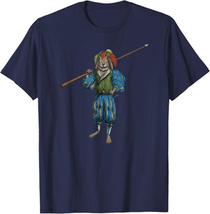German Landsknecht Hare Renaissance Rabbit HEMA Martial Arts T-Shirt - T-Shirt | Navy