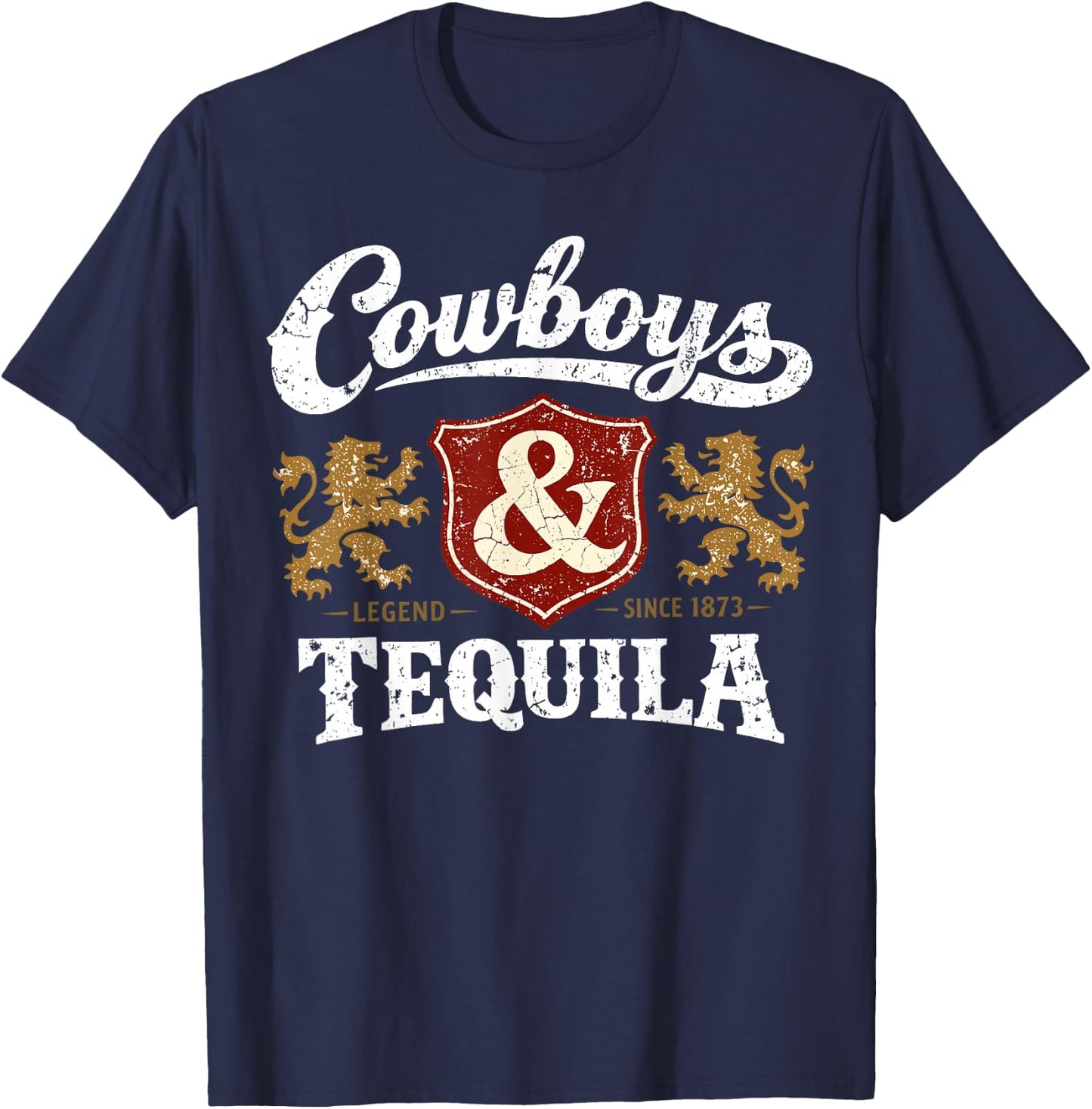Cowboys and Tequila Outfit Rodeo Western Country T-Shirt - T-Shirt | Navy