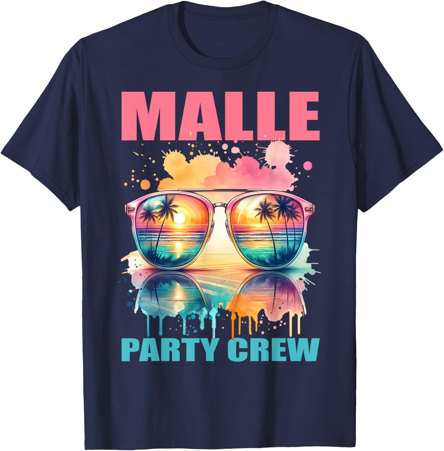 Malle Party Crew - Mallorca Urlaub Design T-Shirt - T-Shirt | Navy
