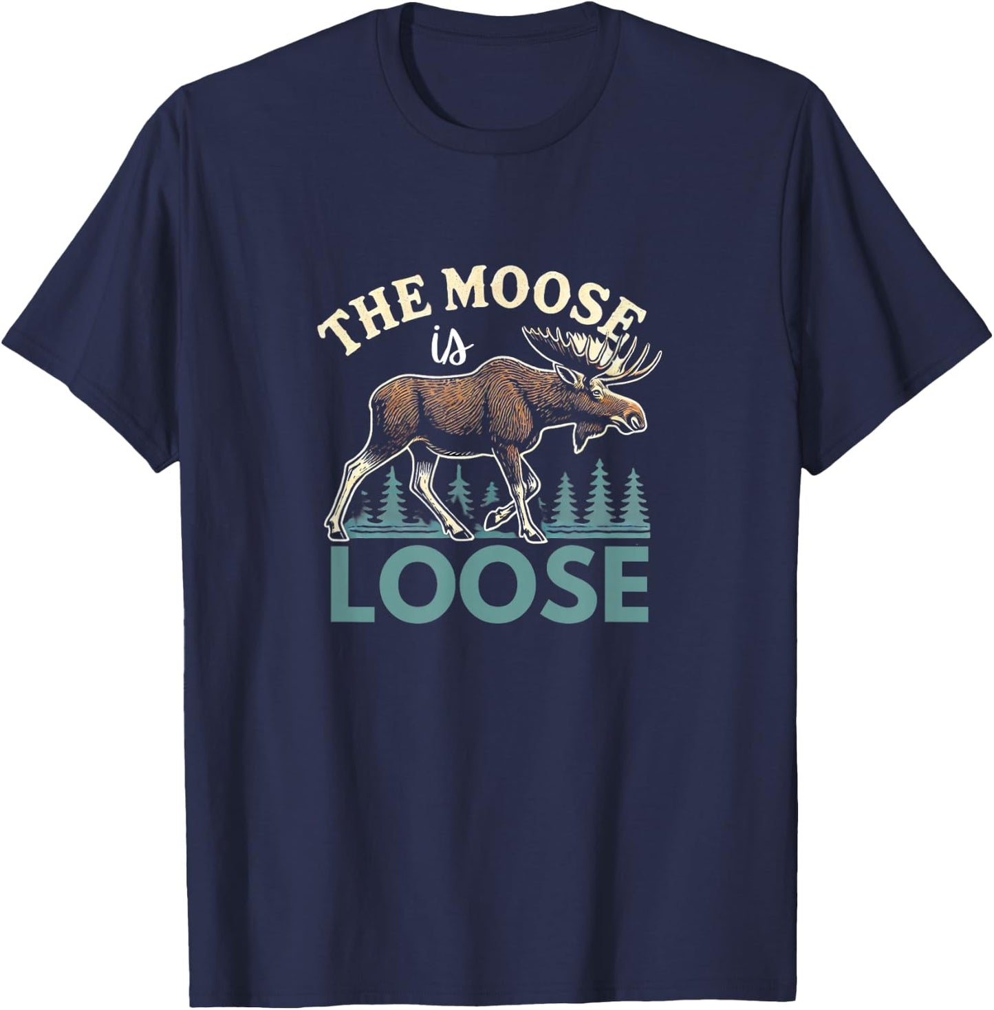 Moose Shirt Moose Lover Mooses T-Shirt - T-Shirt | Navy