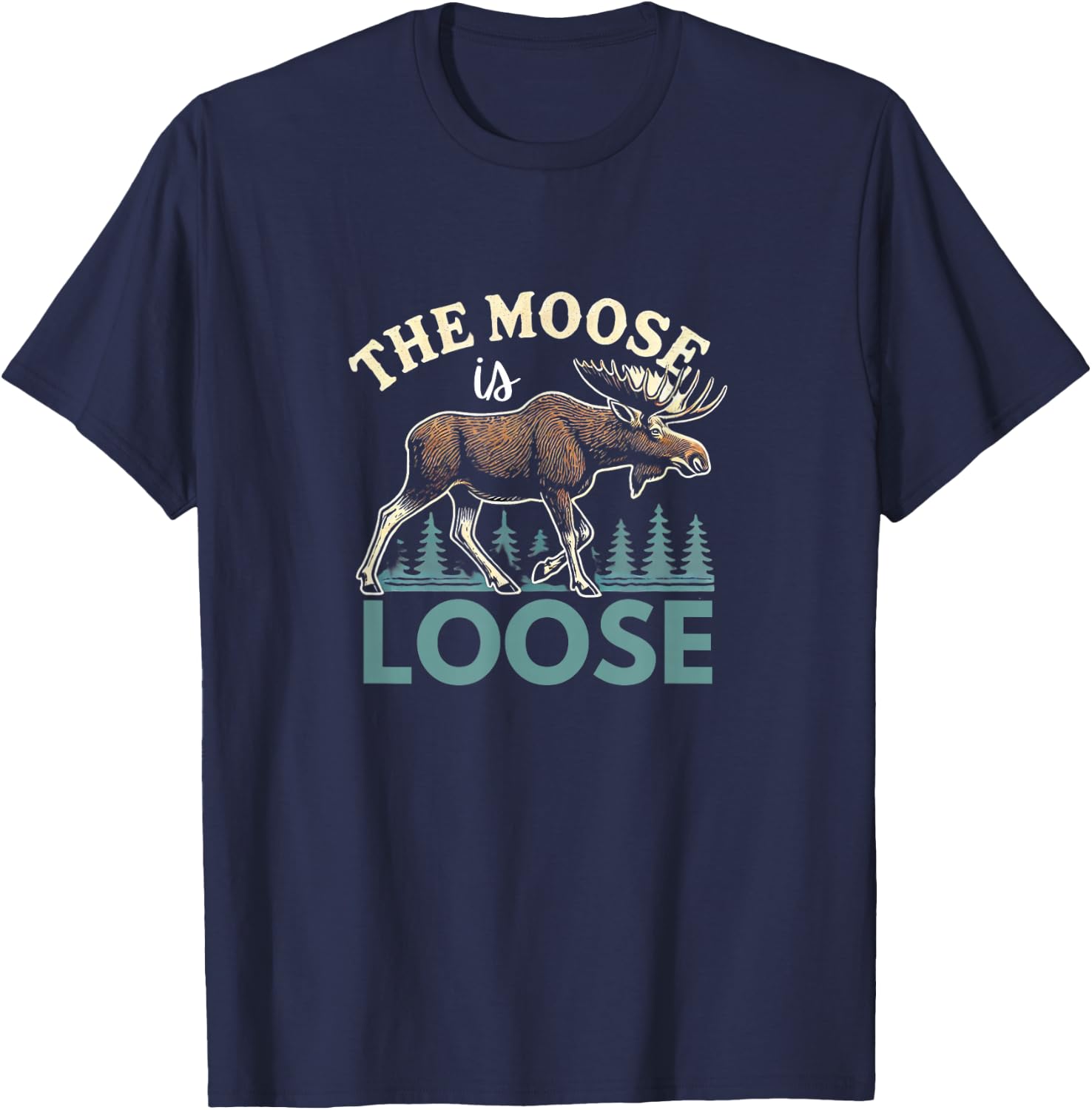 Moose Shirt Moose Lover Mooses T-Shirt - T-Shirt | Navy