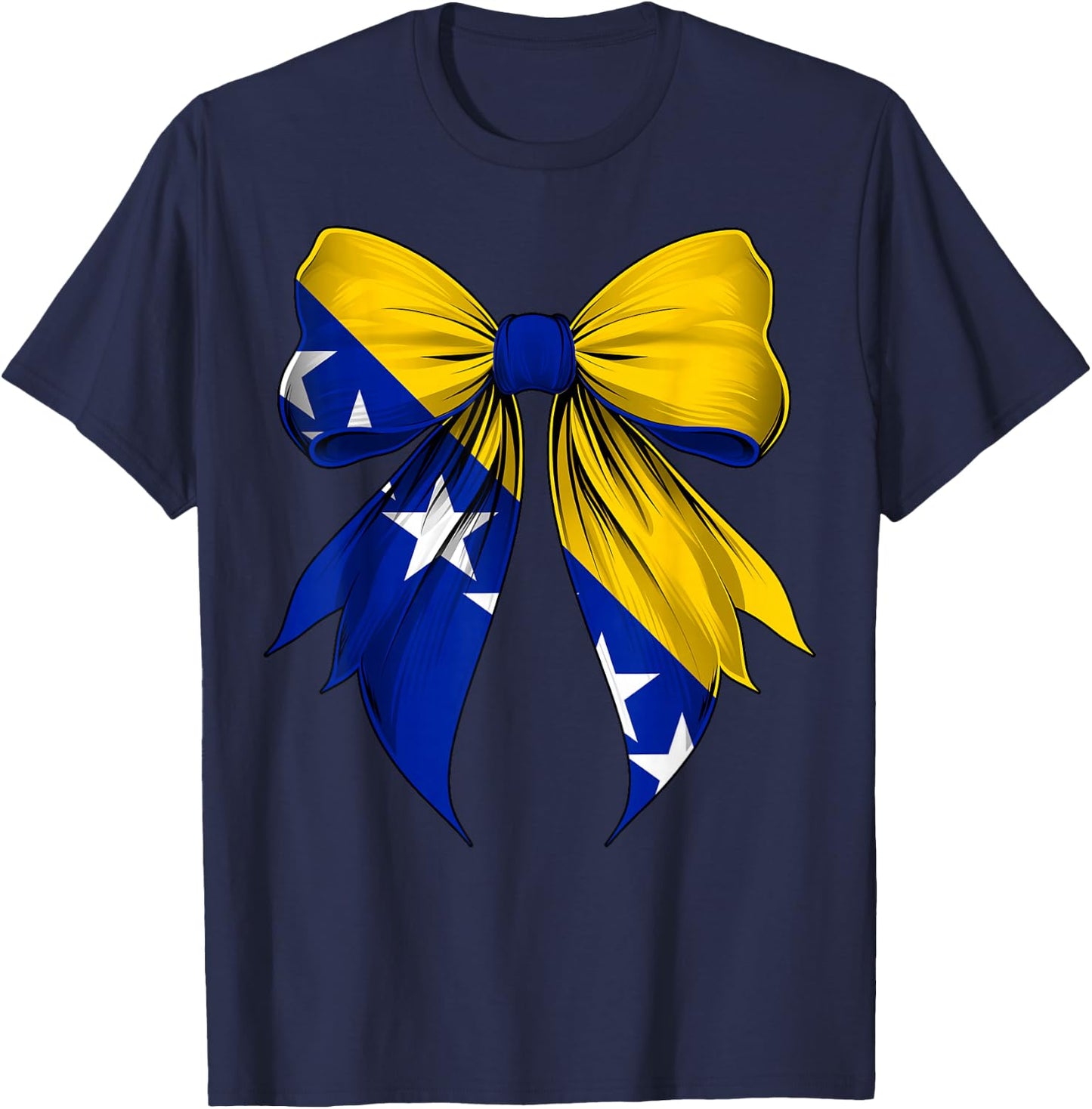 Bosnien-Herzegowina-Flagge, Bosnien und Herzegowina, Band T-Shirt - T-Shirt | Navy
