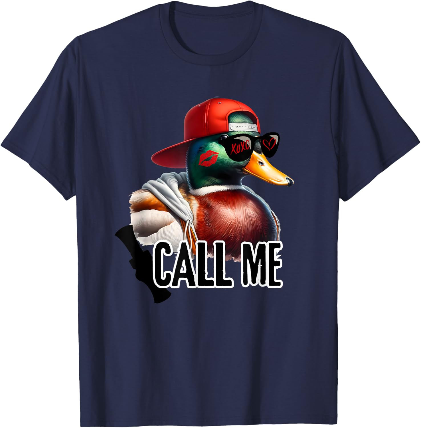 Call Me Mallard Duck Hunter Hunting Season Cute Duck Hunting T-Shirt - T-Shirt | Navy